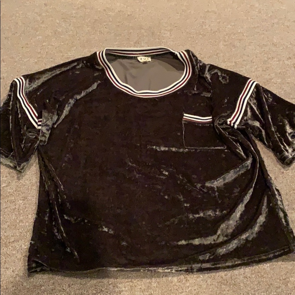 POL velvet dressy t-shirt